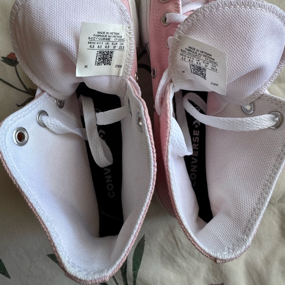 Pink Heart Platform High Top Converse - Picture 7 of 10